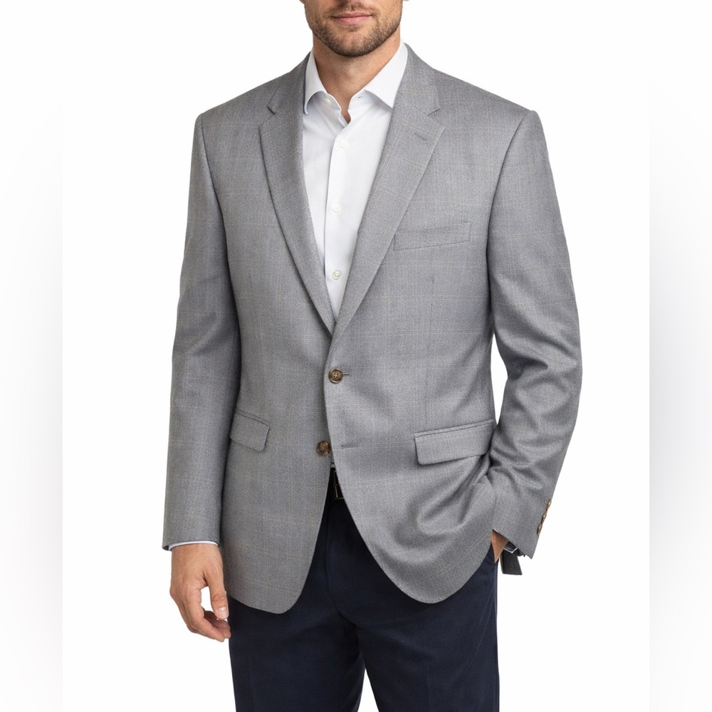 Lauren Ralph Lauren Men’s Gray Silk Wool Blazer Sport Coat 52R